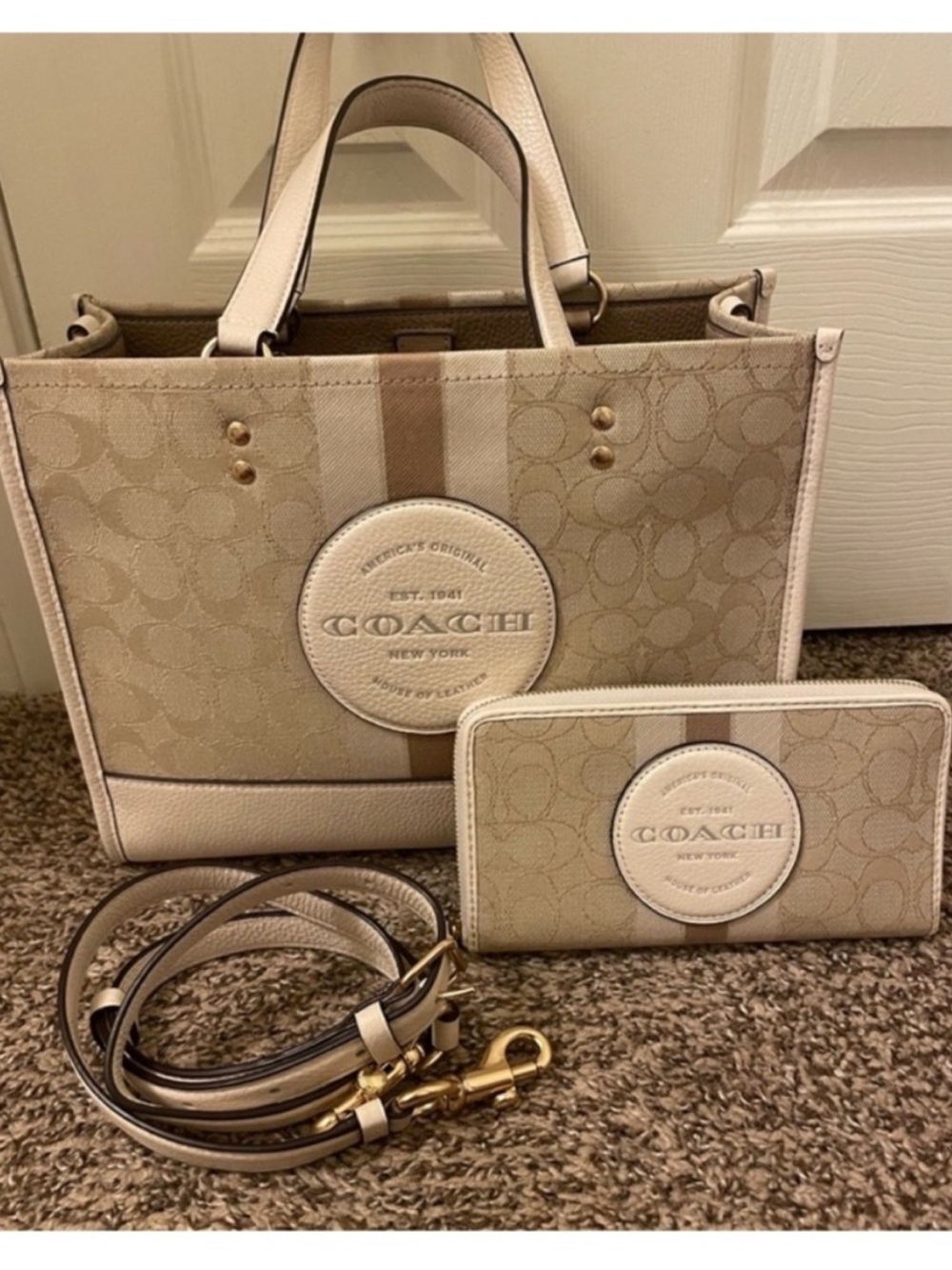 Coach Dempsey Tote Bag with Matching Wallet